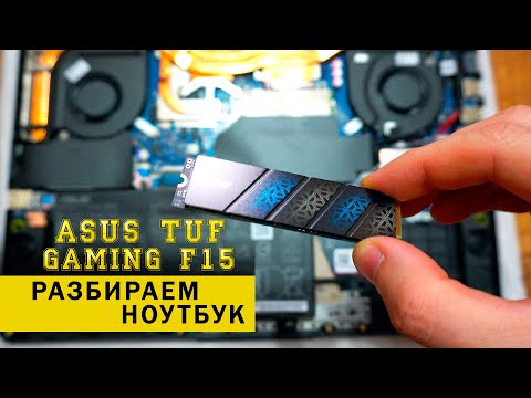 Добавляем жесткий диск SSD M.2 в ASUS TUF Gaming F15 FX506HEB. Разборка Апгрейд ноутбука + SSD / ОЗУ