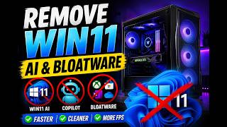 Remove Windows AI &amp; Bloatware on gaming rig #gaming
