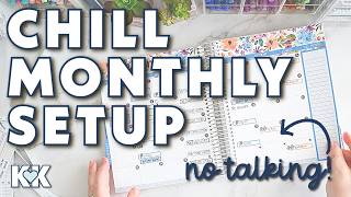 Full 1 Hour No Talking Planner Setup Chill LoFi Coworking Body Double Erin Condren Plan With Me Stickers Update
