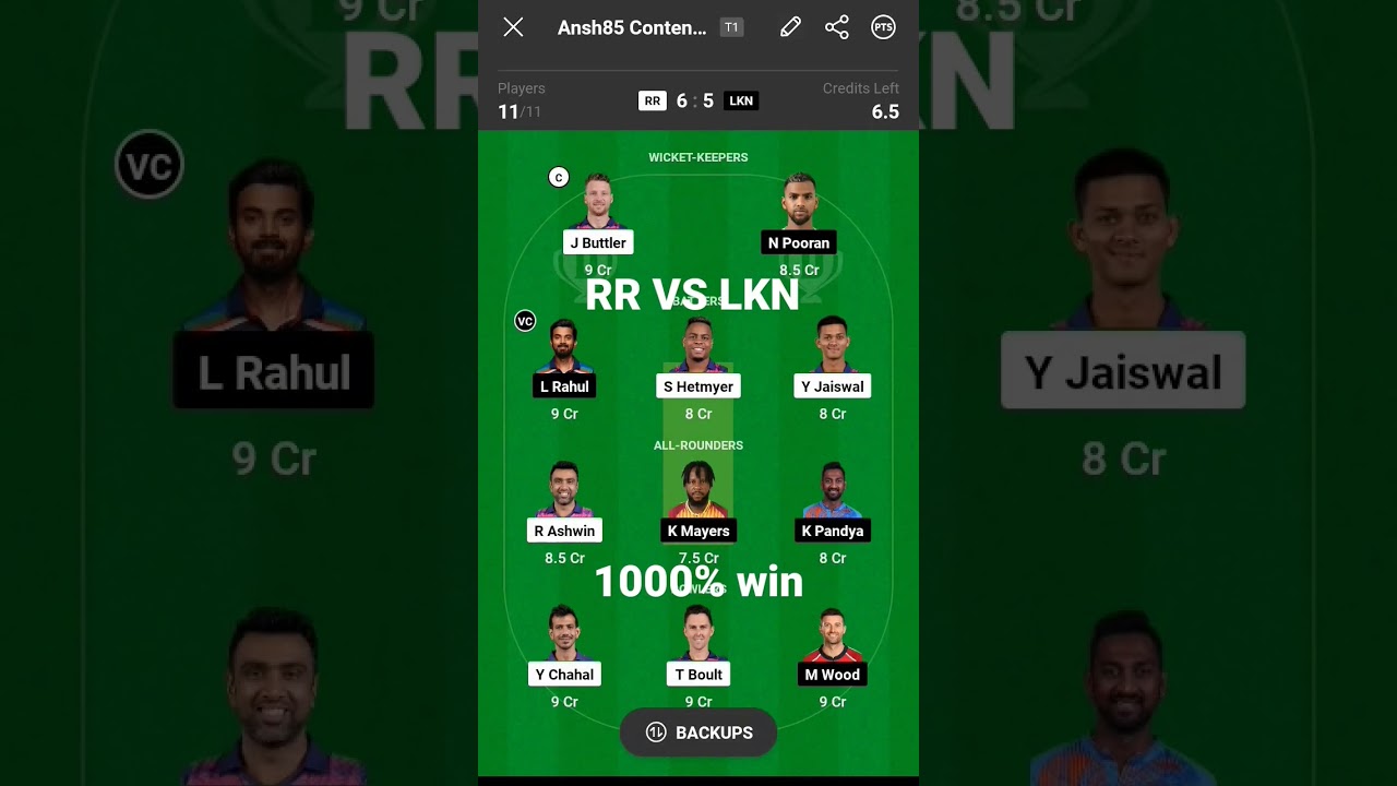 RR VS LKN dream team production 