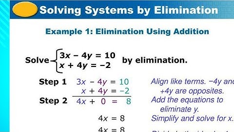 How to solve simultaneous linear equations Part 2 (elimination method)