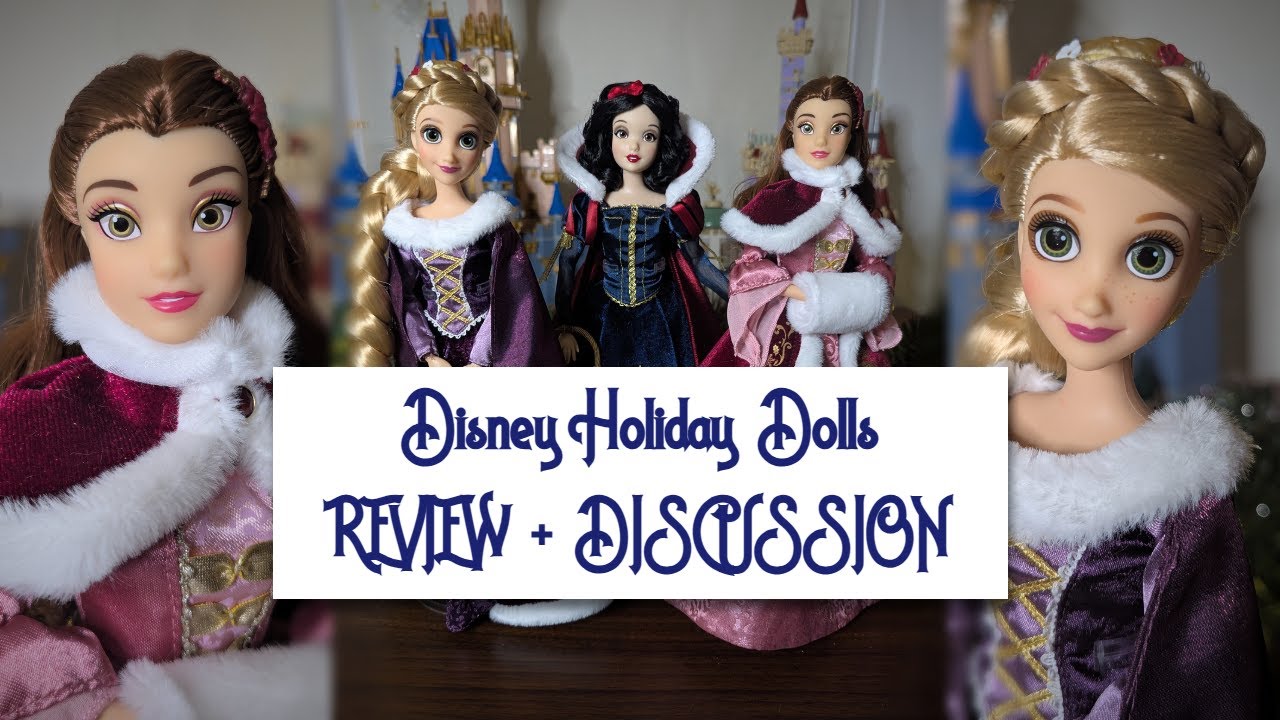 ✨ Обзор и обсуждение рождественских кукол Рапунцель и Белль из магазина Disney Store! 🎄✨