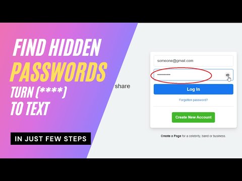 Show Passwords Hidden Behind Asterisks or Dots | Turn Passwords to Text.
