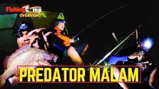 FISHING CAMP INDONESIA OVERNIGHT || FEROCIOUS STRIKES OF NIGHT PREDATORS IN MUARA MARONENG