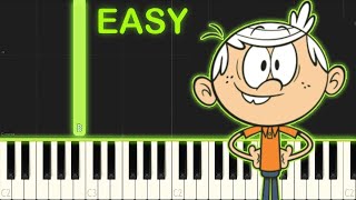 Video thumbnail of "THE LOUD HOUSE - EASY Piano Tutorial"