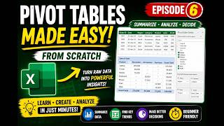 Episode 6 - How to Create Pivot Tables in Excel | Step-by-Step Guide