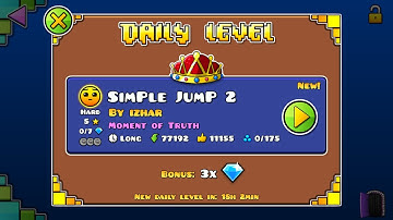 Daily Level #22! "Simple Jump 2" by Izhar | [Geometry Dash World]
