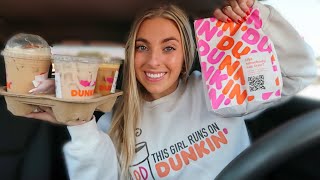 Trying Dunkin' Donuts Fall Drinks & Food 2021 | Morgan Green