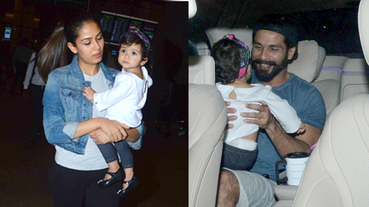 Shahid Kapoor Comes To Recieve Baby Misha Wife Meera Rajput At Mumbai Airport Youtube