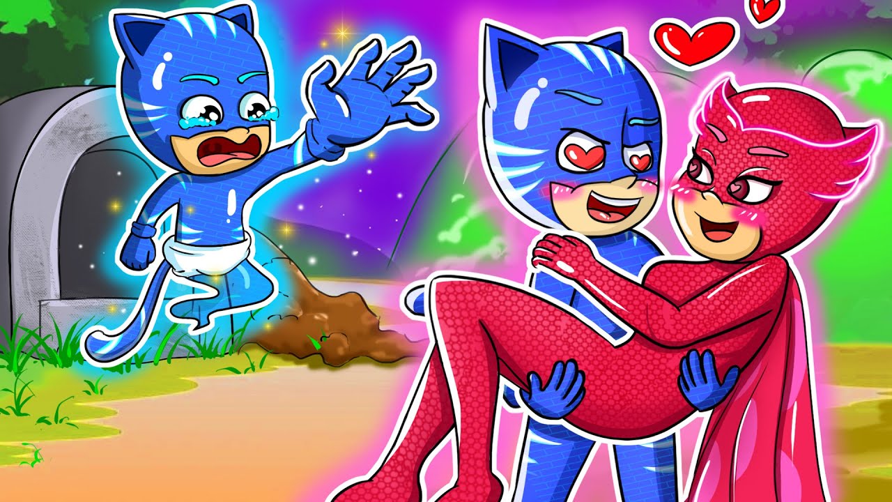 Baby Catboy SAD BACK STORY  - Pj Masks Sad Story Animation - Pj Masks Cartoon Animation