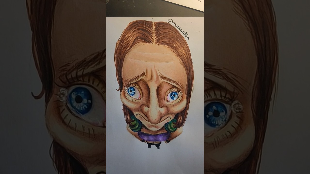 Drawing a "miserable face" sped up✨