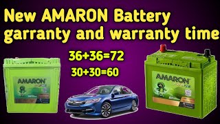 What kind of warranty does an Amaron battery have? What should I do if the battery doesn't get re...