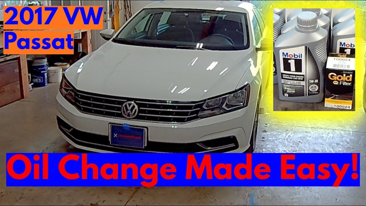 2017 Volkswagen Passat Oil Change (Complete Tutorial)