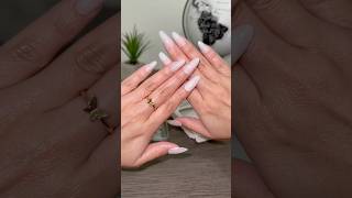 these natural milky press on nails are a summer vibe 🤍 #shorts #nails #pressonnails