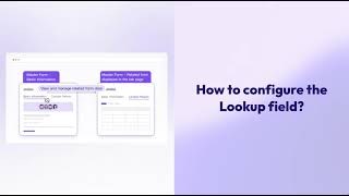 Relational Fields - How to configure the Lookup field?