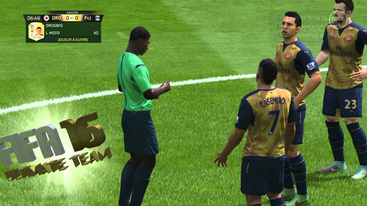 FIFA 16 - FUT - free kick Otamendi for Messi