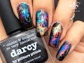 Oil Slick Butterfly Stamping Nail Art