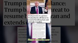 Donald Trump Backs Off Iran Bombing Threat | Major Shift in US Policy 🇺🇸🔥 #usanews #americanews