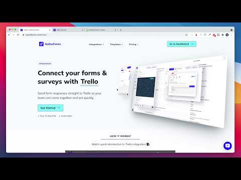 NativeForms / Trello - Integration Preview