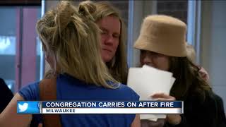 Trinity Evangelical Lutheran Church holds first service since fire