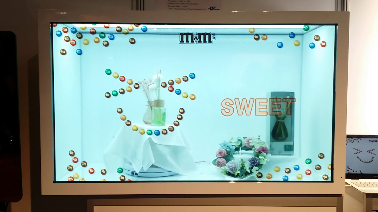[오디하이텍_ODHitec] 48" Transparent LCD showcase with IR Touch