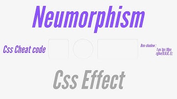 How to Create Neumorphism CSS effect | HTML CSS | Box Shadow Effect