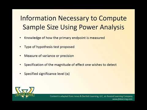 Sample Size & Power Analysis