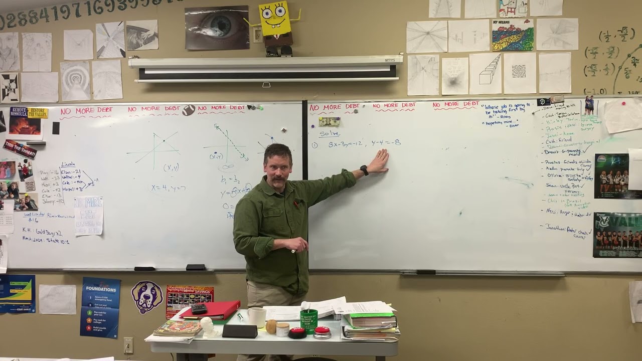 Algebra 1: 6.4 special systems (solving systems of linear equations) consistent/inconsistent