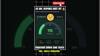 JEE Advanced Response Sheet Out 😭 #jeeadvanced2026