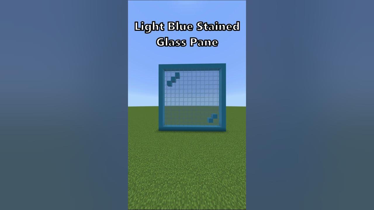 Light Blue Stained Glass Pane minecraftshorts shortsminecraft 