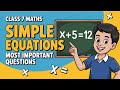 Class 7 Simple Equations | Most Important Questions