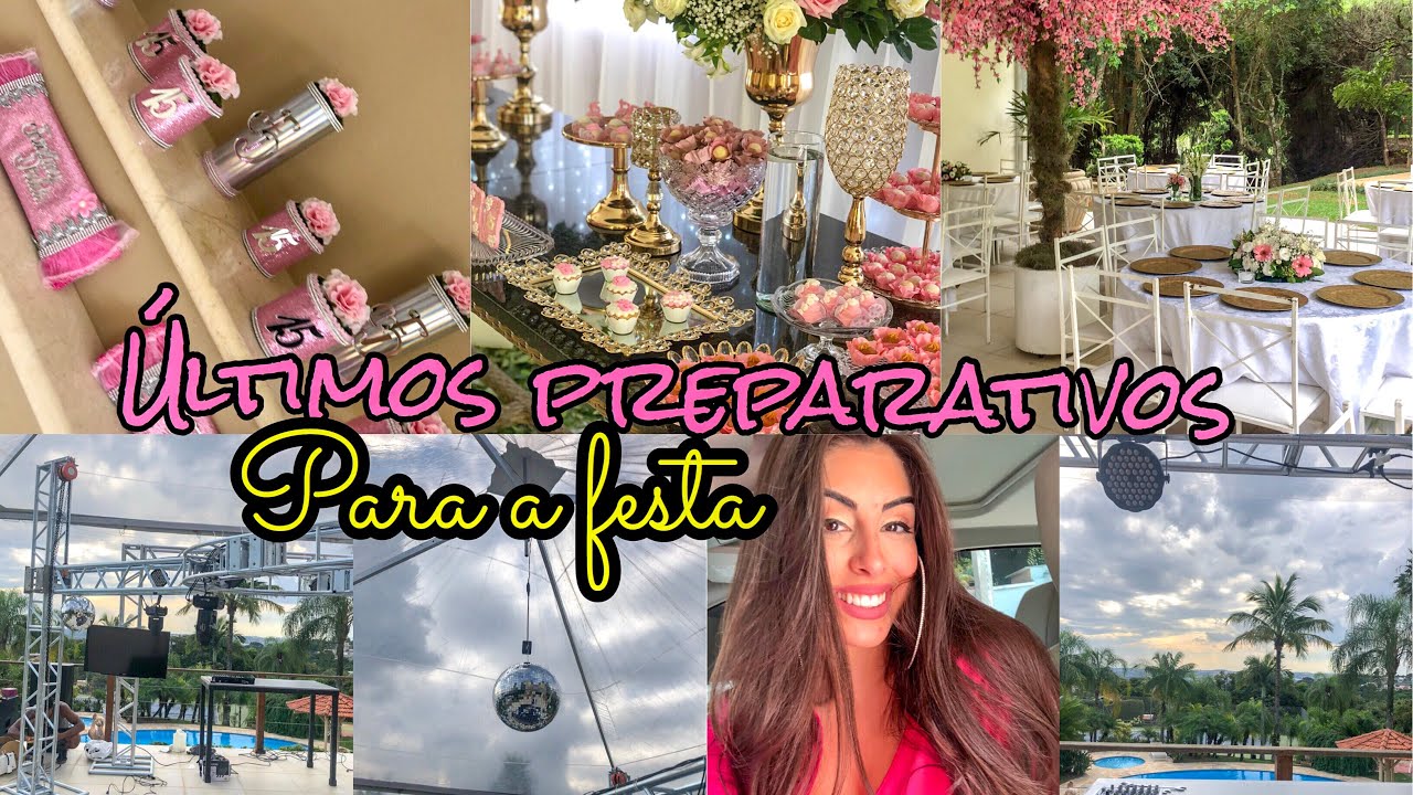 PRÉ FESTA DE 15 - ARRUMANDO AS MESAS + DECORANDO A MESA + COLOCANDO A PISTA DE LED + DECORACAO!