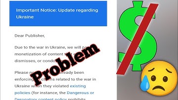 Important Notice: Update regarding Ukraine || Email From YouTube team