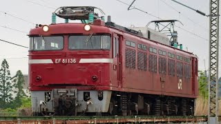 EF81 136号機❗️AT出場後、南車両センターへ単機回送