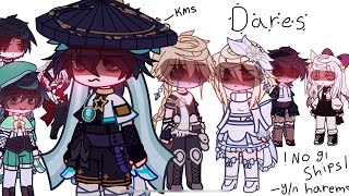 || Genshin Impact do your DARES !! || f! y/n harem || NO GENSHIN SHIPS !! || Part 1 || Gacha Club ||