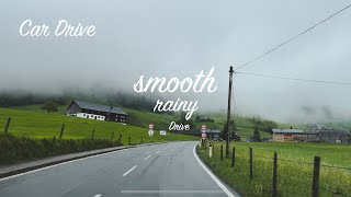 Car Drive 4K - Smooth Relaxing Rainy Drive - Riedbergpass (Lingenau - Oberstdorf - Mittelberg)