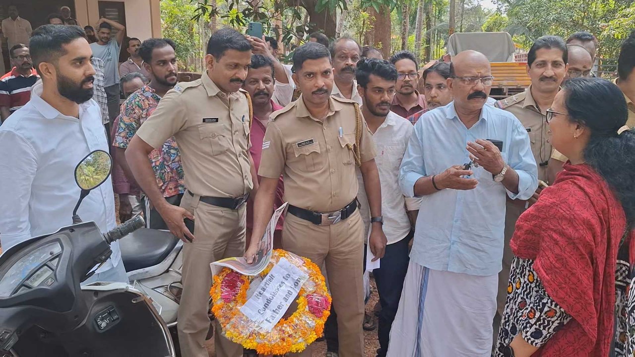 വടകരയിൽ കെ എസ് യു നേതാവിന്റെ വീട്ടിൽ റീത്ത്; ആദരാഞ്ജലി എഴുത്തും