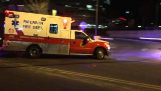 PATERSON FIRE DEPARTMENT EMS AMBULANCE A36 - 91B TRANSPORTING TO ST. JOSEPH MEDICAL CENTER IN N.J.