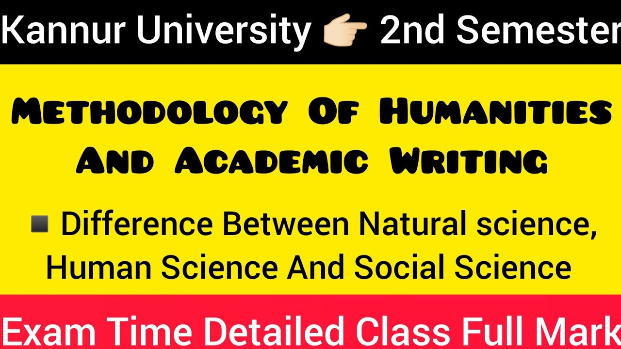 methodology of humanities and academic writing kannur university