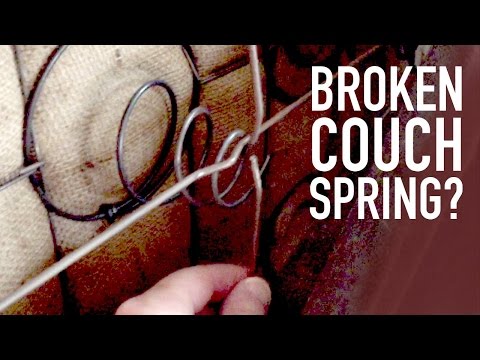 How to fix a broken couch spring (straight metal spring)