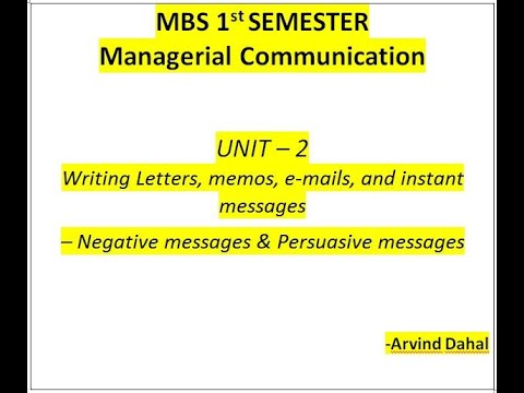 Unit 2 Writing Letters, Memos, E-mails & Instant Message with Model question by Arvind Dahal Sir