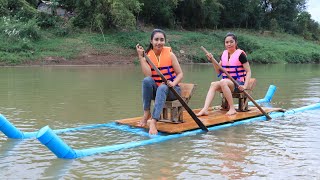 How to make PVC Boat with my sister  Creative idea PVC boat