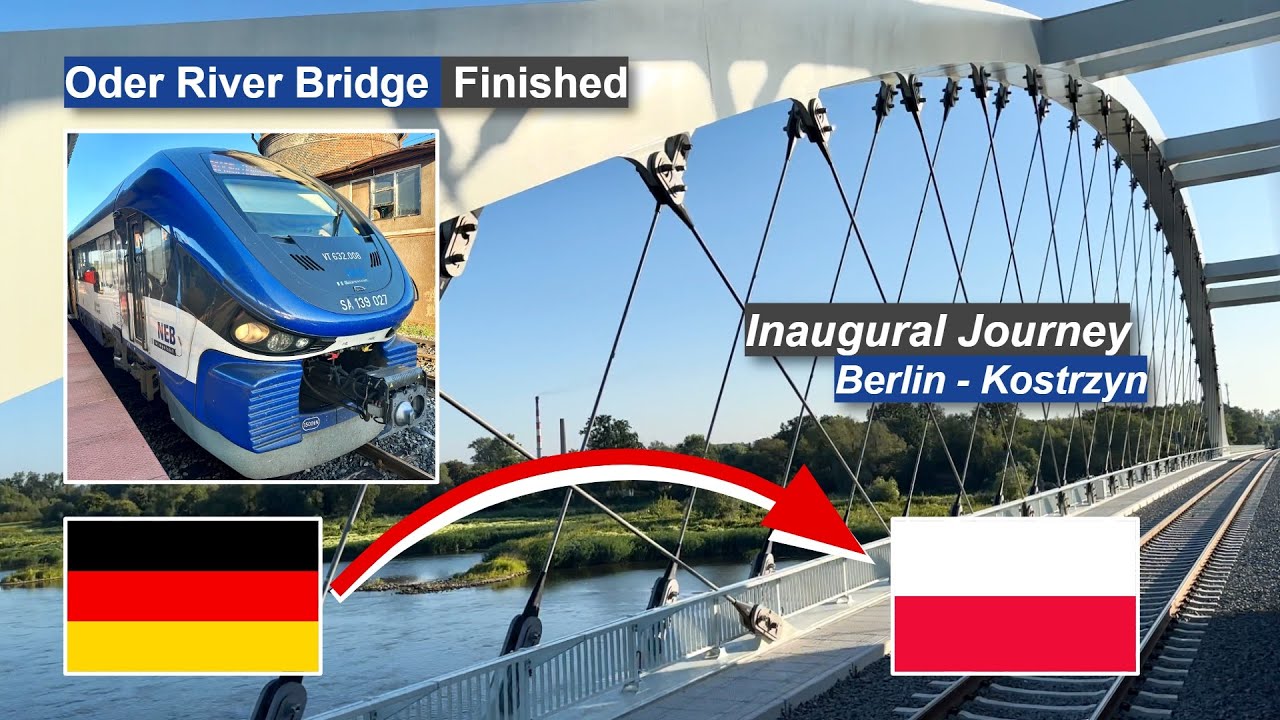 Berlin - Kostrzyn: Inaugural Journey on re-opened Oder River bridge aboard NEB RegioShark train