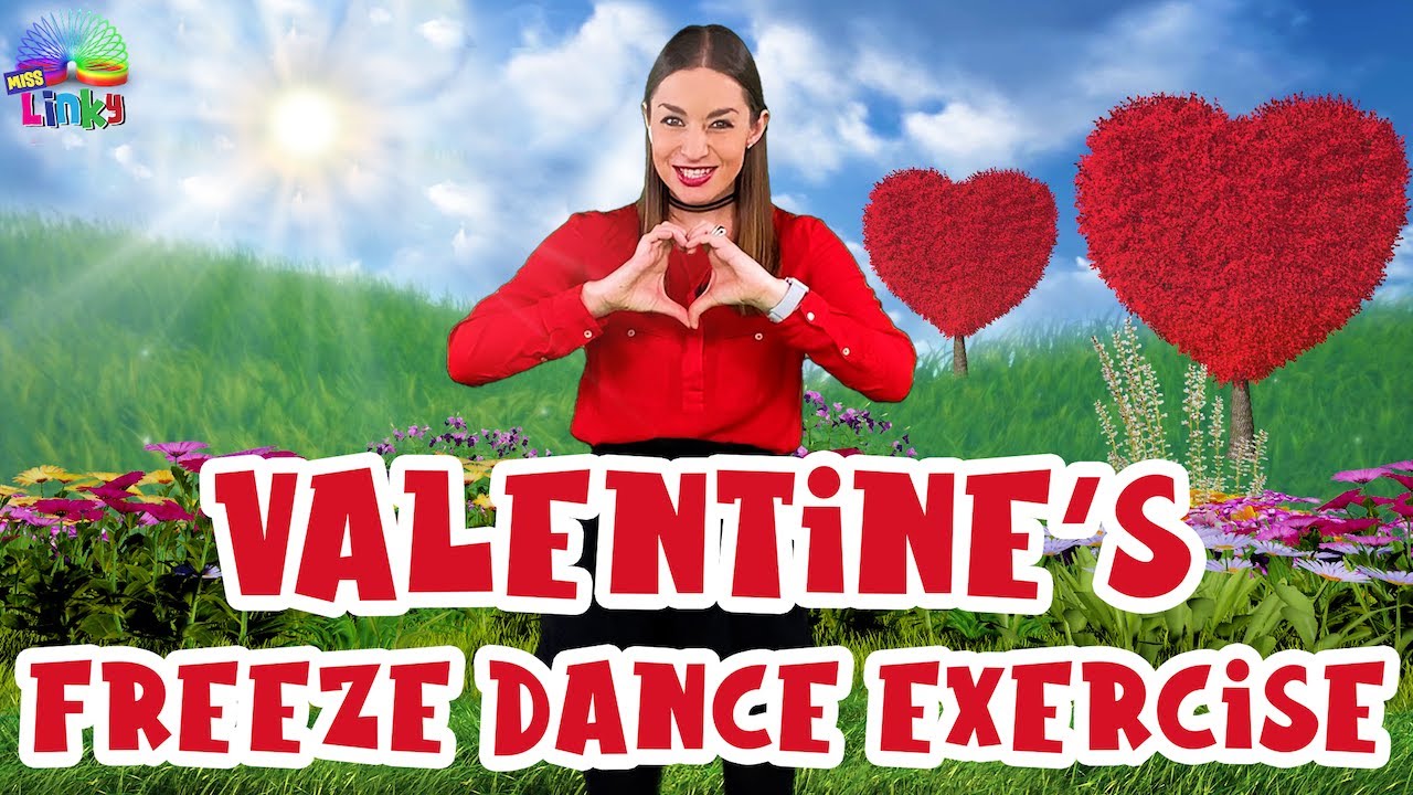 Valentines Day Exercise Dance  Freeze Dance  Indoor PE Workout for kids