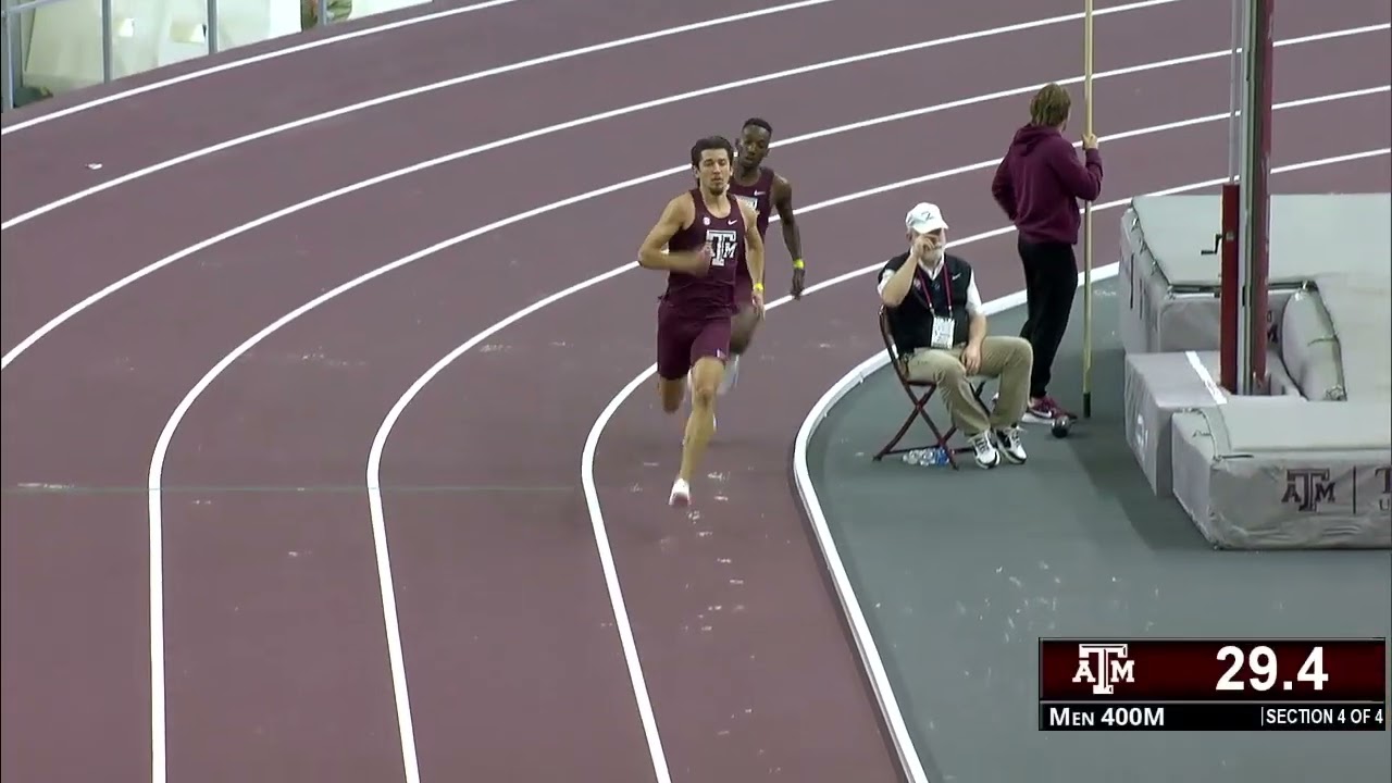 2025 NCAA #1 INDOOR 400m - TEXAS A&M ANTOINE NORTJE DOMINATES McFerrin 12 Degree Invitational