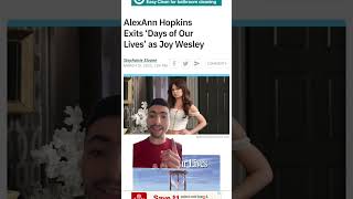 AlexAnn Hopkins Exits Days Of Our Lives As Joy Wesley Hopefully She Come Back on The Show