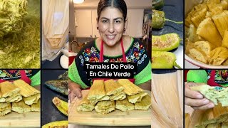 Tamales De Pollo En Chile Verde