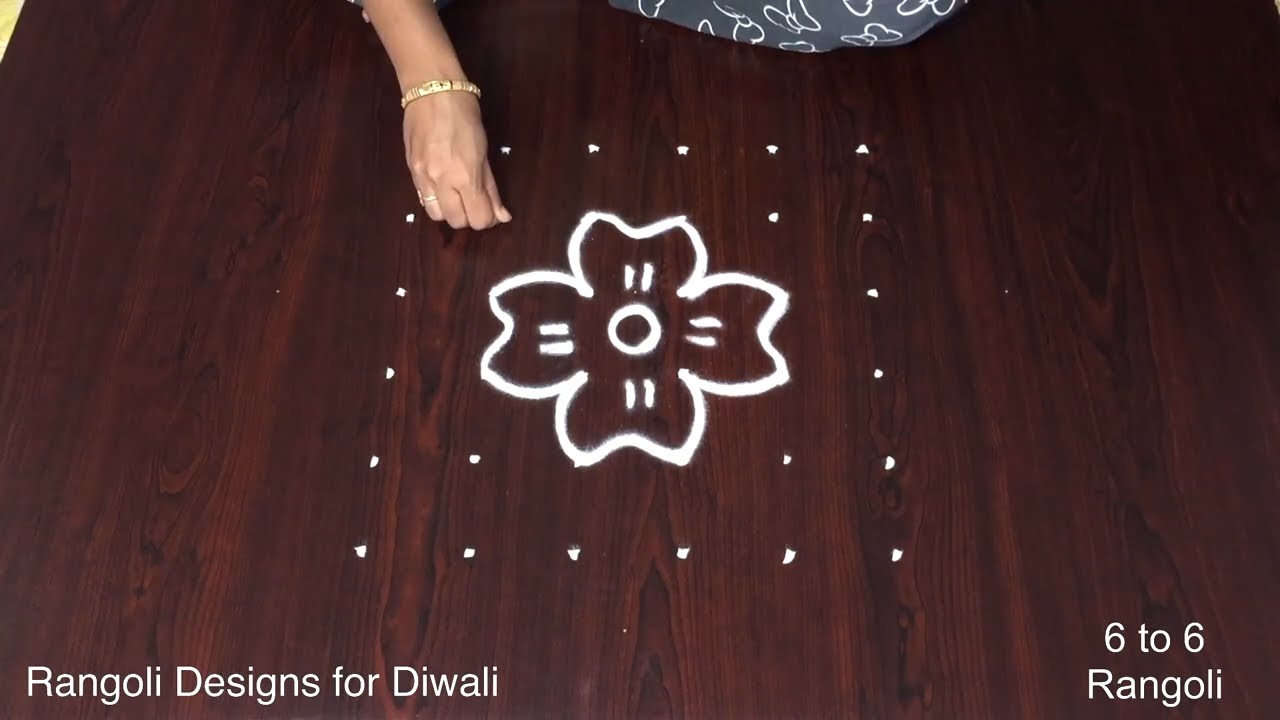 Diwali Kolam Divali Special Design Muggulu