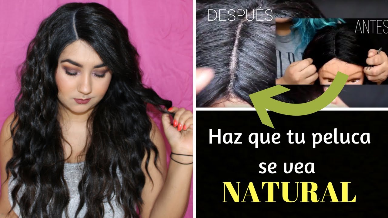 COMO HACER QUE LA PELUCA SE VEA NATURAL|| HOW TO WEAR A WIG|| BY: ANDII AMARAL