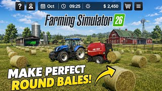 Round Bales Contract in FS 26 Mobile | Easy Money Making Method